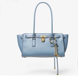 NWOT Michael Kors Hamilton Moderne Small Leather Satchel $280 Display Bag Viral